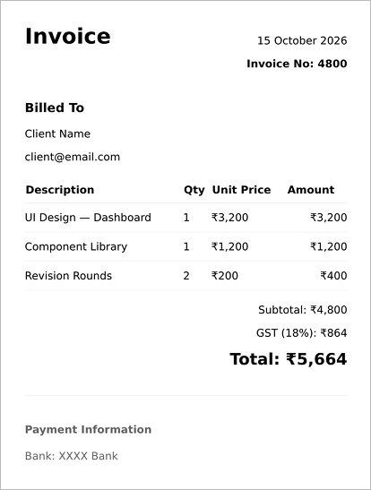 Invoices example